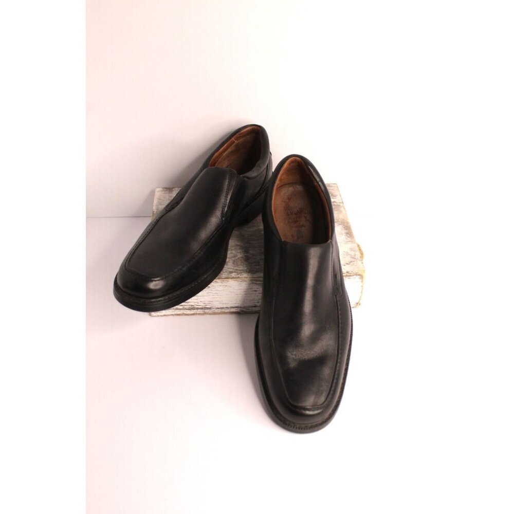 Johnston & Murphy Mules Mens 11 M Black Soft Leather Slip On Dress Shoes 20-8995